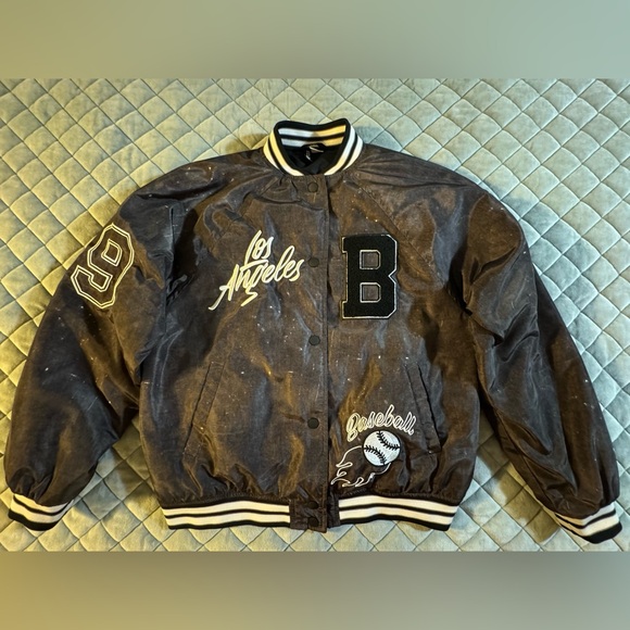 H&M Divided Women’s Baseball Gray Bomber - Picture 3 of 5